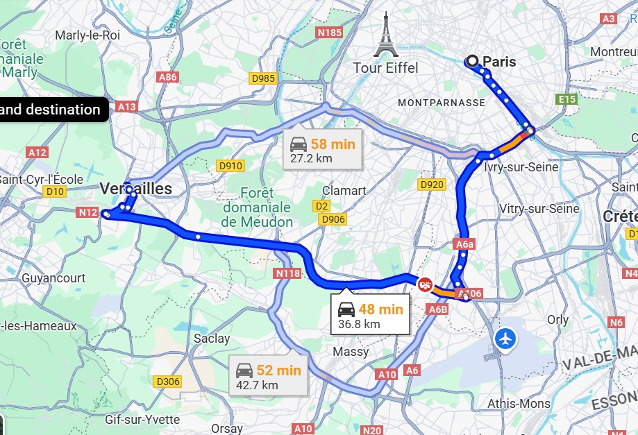 How to get to Palace of Versailles from Paris